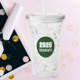 Gröna och vita skol färger Examensår Take Away Mugg