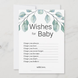 Gröna önskningar för baby shower-spel inbjudningar