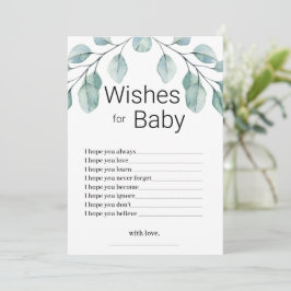 Gröna önskningar för baby shower-spel inbjudningar