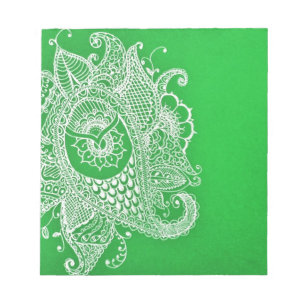 Gröna paisley anteckningsblock