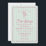 Gröna Palm Springs Pastell Strand Systerparty Inbjudningar<br><div class="desc">Möt mig i palmerna! Vår Palm Springs Party Collection är en drömmig blandning av vintage beach charm och pastellfärger. Kollektionen präglas av mjuka ränder, luftiga palmer och en touch av retro glamour och för med sig magin från en soldränkt semester till din fest. Om du planerar en möhippa, bröllopsfest eller...</div>