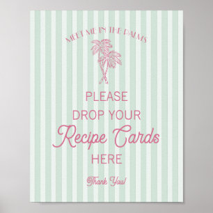 Gröna Palm Springs Strand Dela ett recept Bröllop Poster