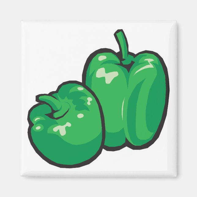gröna paprikor magnet (Framsidan)