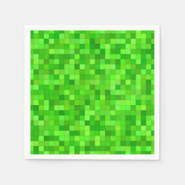 Gröna Pixel Festartiklar, Födelsedagsdekoration fö Pappersservett