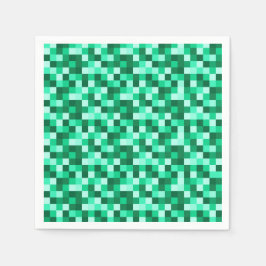 Gröna Pixels Minecraft Födelsedagsservetter Pappersservett