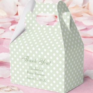Gröna prickar Baby Shower Förmånslåda Presentaskar