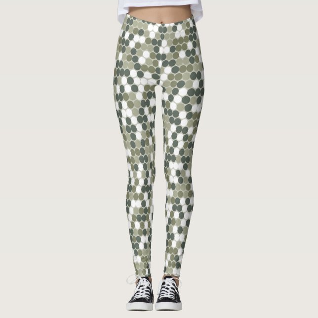 Gröna prickar leggings (Framsida)
