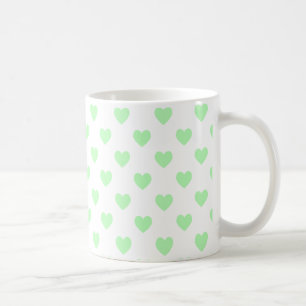 Gröna prickiga hjärtan kaffemugg