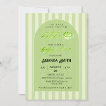 Gröna Ränder Ark Älskar Dig Så Mycket Matcha Baby 