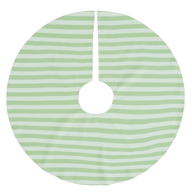 Gröna Ränder Julgransmatta Borstad Polyester (Framsidan)