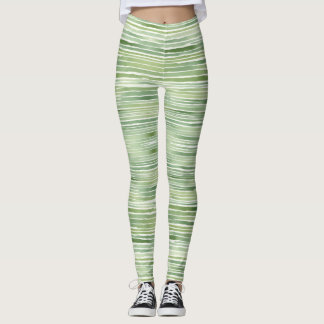 Gröna Ränder  Leggings