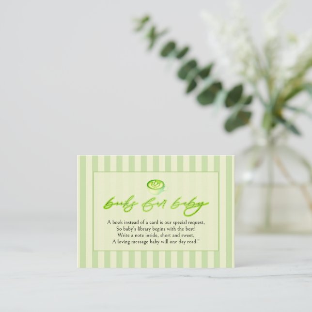 Gröna Ränder  Matcha  Böcker för Bebis Tilläggskort (Stående Fram)