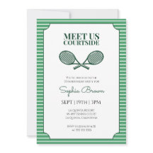 Gröna Ränder Tennis Födelsedagsfest