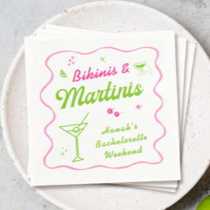 Gröna rosa bikinitröjor och Martins möhippa Pappersservett