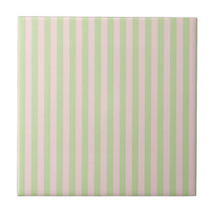 Gröna Rosa Ränder Mönster Minimal Modern Vår Kakelplatta