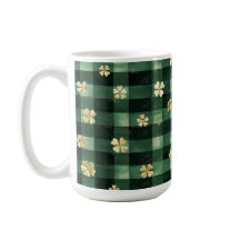 Gröna rutiga guld Shamrocks St. Patrick's Day