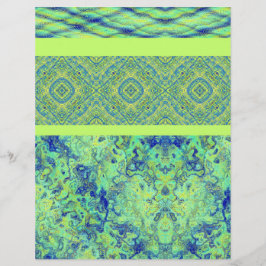 Gröna Sampler Bulk Scrapbook Pappersidor Reklamblad