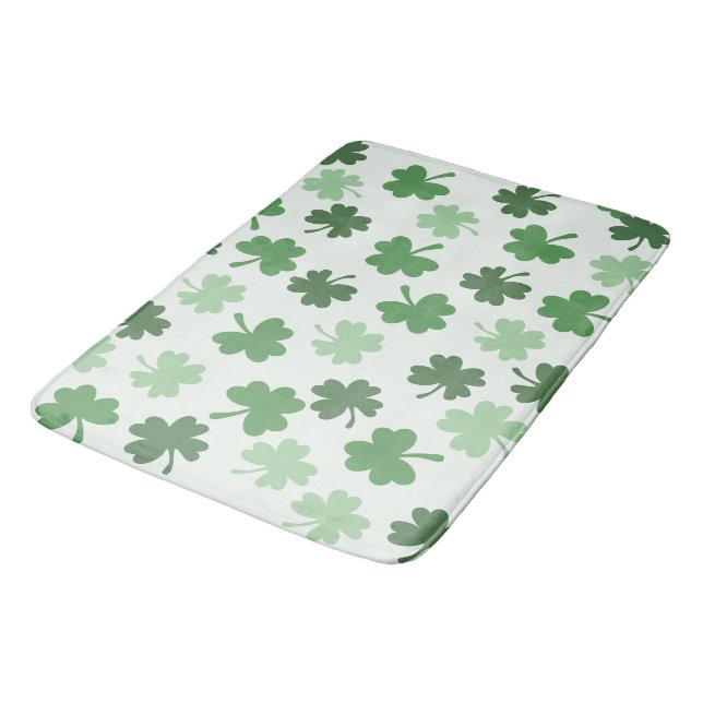 Gröna Shamrock-mönster St. Patrick's Day Badrumsmatta (Vinklad)