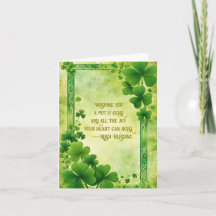 Gröna shamrocks och grön ram St. Patrick's Day