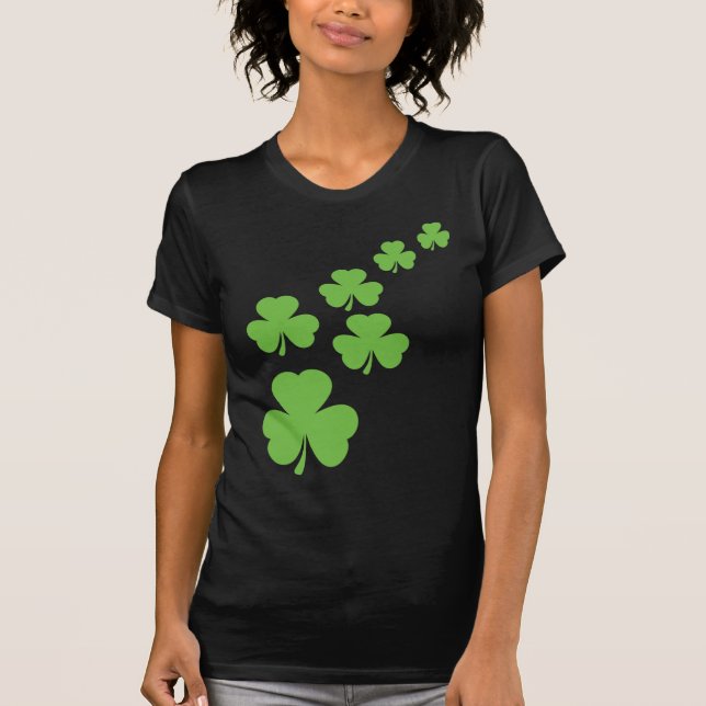 gröna shamrocks regnar tee (Framsida)