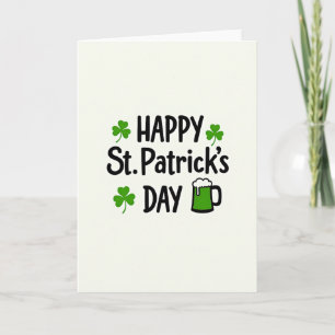 Gröna Shamrocks St Patricks-kort Kort