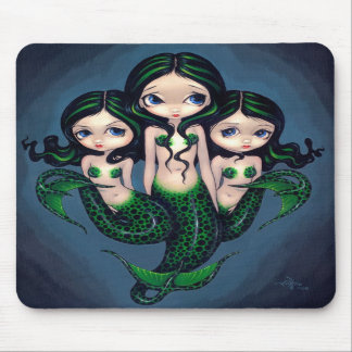 "Gröna sjöjungfruTriplets" Mousepad Musmatta