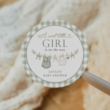 Gröna söta bebisflickkläder Babyshower