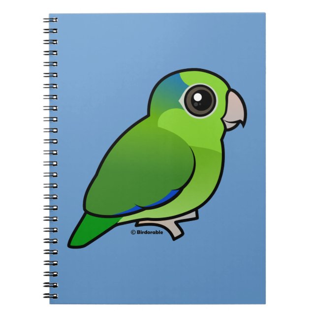 Gröna Stillahavs- Parrotlet Anteckningsbok Med Spiral (Framsidan)