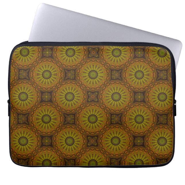 Gröna stjärnor laptop sleeve (Framsidan)