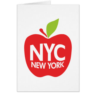 Gröna stora Apple NYC Hälsningskort