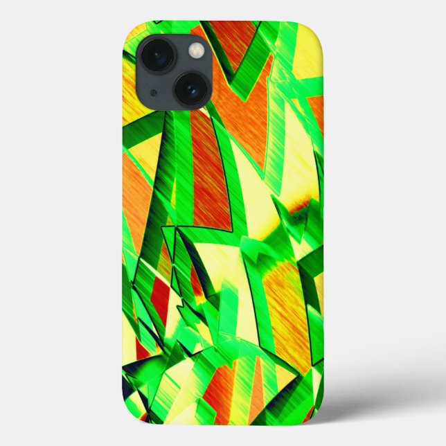 Gröna strålar över röd bild med droppe (Baksida)