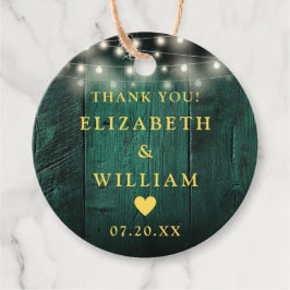 Gröna strängljus Rustik trädgård Boho lada Bröllop Gåvor Etiketter