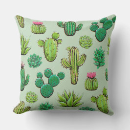 Gröna Sukkulenter  Kudde