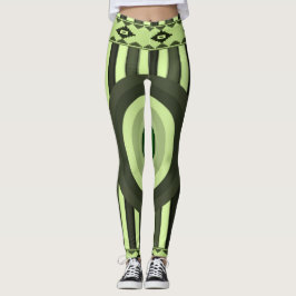 gröna svarta damleggings leggings