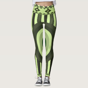 gröna svarta damleggings leggings