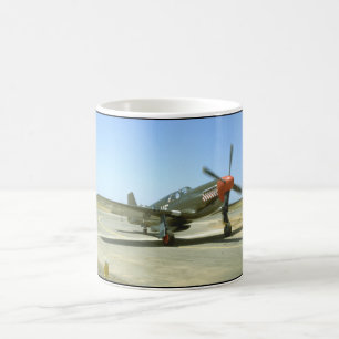 Gröna Taxiing_WWII för Mustang P51 flygplan Kaffemugg