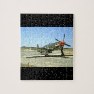 Gröna Taxiing_WWII för Mustang P51 flygplan Pussel