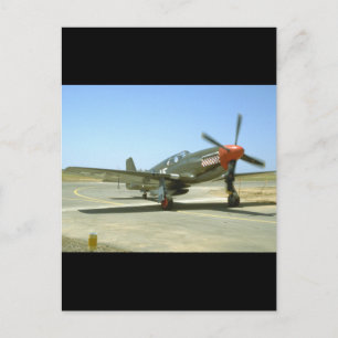 Gröna Taxiing_WWII för Mustang P51 flygplan Vykort