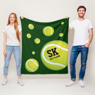 Gröna tennisbollar för personlig fleecefilt
