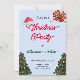 Gröna Träd Typografi glad jul fest Julkort
