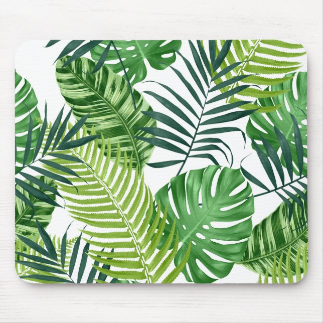 Gröna tropiska löv musmatta (Framsidan)