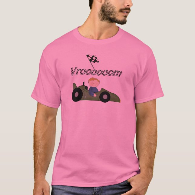 Gröna Tshirts och gåvor för tävlingbil Vroom (Framsida)