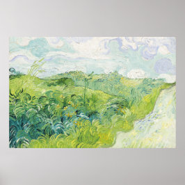 Gröna vetefält, Auvers (1890) av Vincent Van G Poster