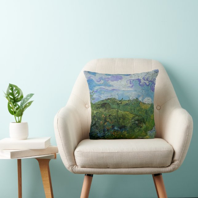 Gröna vetefält av Vincent van Gogh Kudde (Stol)