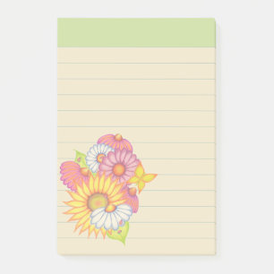 Gröna vilda blommor Post It-lappar Post-it Block