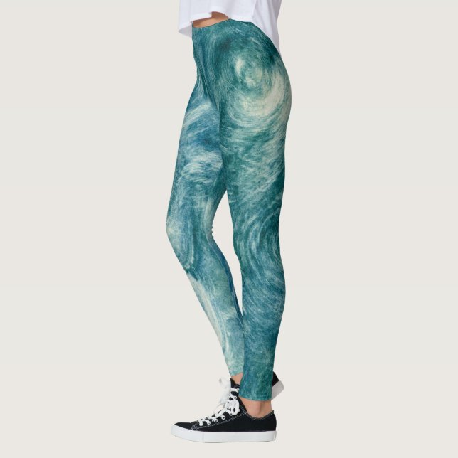 Gröna virvlar leggings (Vänster)