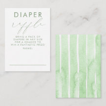 Gröna vita blöjlotter Babyshower Biljetter