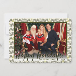 Gröna & Vita Nordiska Träd Foto, Anpassat Julkort