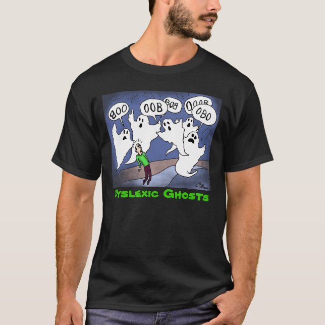 Gröna Weenii "Dyslexic varar spökskrivareare" Tee Shirt (Framsida)