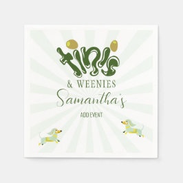 Gröna Wienerkorvar & Tinis Rolig Martini Födelseda Pappersservett